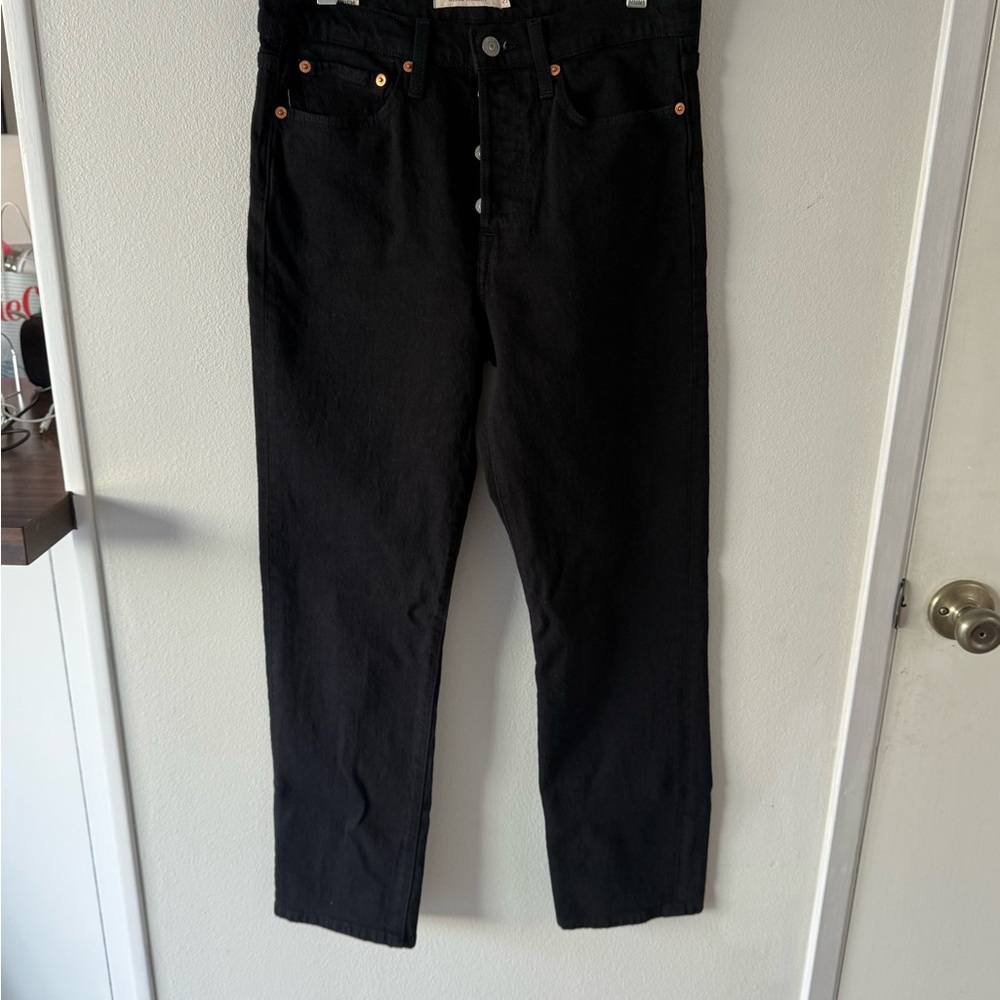 Levi's Black Straight Leg Jeans